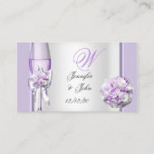Carte De Placement Nom du mariage Place Lavender Purple Lilac 3 (Dos)