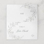 Carte De Placement Nom élégant Carte alimentaire (Extérieur déplié)