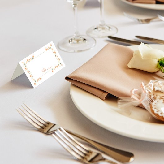 Carte De Placement Nom et numéro de table du Mariage de pêche