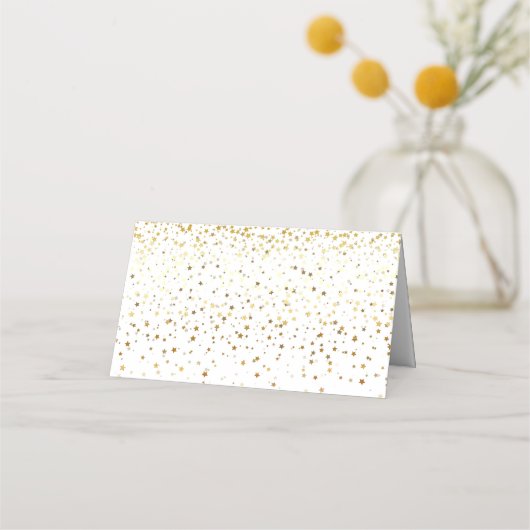 Carte De Placement Nom Place Card-Gold Stars (Dos)