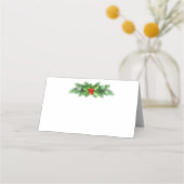 Carte De Placement Nom Place Card Holly Bough (Devant)
