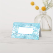 Carte De Placement Nom Place Card-Snowflakes (Devant)
