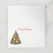 Carte De Placement Nom Placer la carte Arbre de Noël (Extérieur déplié)