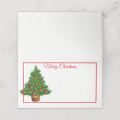 Carte De Placement Nom Placer la carte Arbre de Noël (Extérieur déplié)