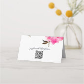 Carte De Placement Nom plié Carte Place - Papillons floraux 2 (Dos)