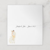 Carte De Placement Nom plié de couple mariage (Extérieur déplié)