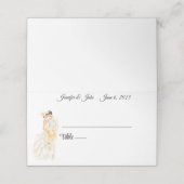 Carte De Placement Nom plié de couple mariage (Extérieur déplié)