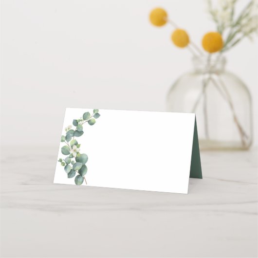 Carte De Placement Nom plié Place Card-Greenery Place Card (Devant)