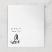 Carte De Placement Nom plié Place Card-Mariage Couple (Extérieur déplié)