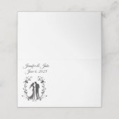 Carte De Placement Nom plié Place Card-Mariage Couple (Extérieur déplié)