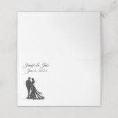 Carte De Placement Nom plié Place Card-Mariage Couple (Extérieur déplié)