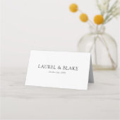 Carte De Placement Noms d'accueil et date Mariage en blanc noir (Dos)