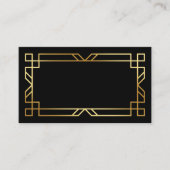 Carte De Placement Noms de Mariage de cadre classique en or noir (Devant)