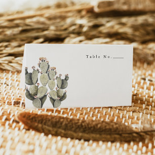 Carte De Placement Norah - Aquarelle Bohême Prickly Pear Cactus