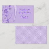 Carte De Placement Notre Nouvelle Ajout En Couleurs Violettes (Devant / Derrière)