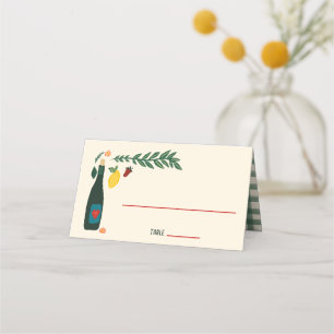 Carte De Placement Nourriture italienne C'est l'amour PERSONNALISÉE