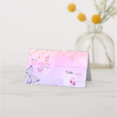 Carte De Placement Nous Sommes Enchantés De Vous Rencontrer Baby show (Dos)