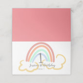 Carte De Placement Nuage et arc-en-ciel Brush Strot Premier anniversa (Extérieur déplié)