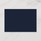 Carte De Placement Nuit céleste Navy Bleu Or Mariage (Dos)