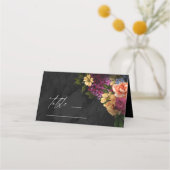 Carte De Placement Nuits Sultry Floral Mariage Table ID829 (Devant)