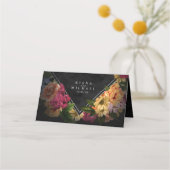 Carte De Placement Nuits Sultry Floral Mariage Table ID829 Place Car (Dos)