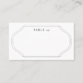 Carte De Placement Numéro de table de cadre minimal et monogramme Mar (Devant)