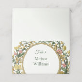 Carte De Placement Numéro de table de mariage (Extérieur déplié)