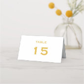Carte De Placement Numéro de table de mariage arc-en-ciel doré (Dos)