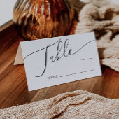 Carte De Placement Numéro de table de Mariage minimal