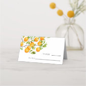 Carte De Placement Numéro de table de Mariage orange Citrus (Devant)