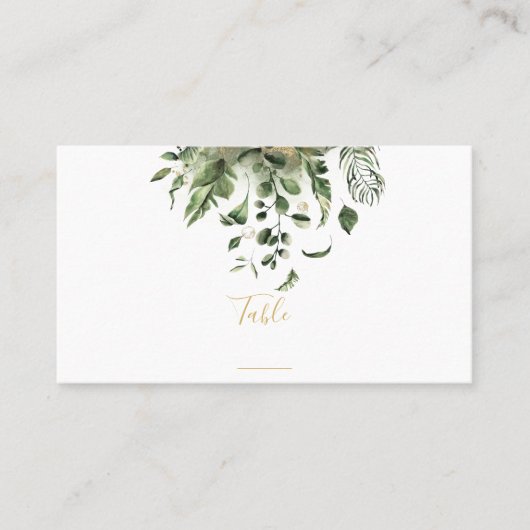 Carte De Placement Numéro de table de réception de mariage feuille (Devant)