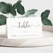 Carte De Placement Numéro de table Elegant Script Mariage