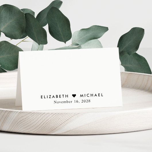 Carte De Placement Numéro de table Elegant Script Mariage