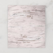 Carte De Placement Numéro de table en bois d'arbre de bouleau blanc r (Extérieur déplié)