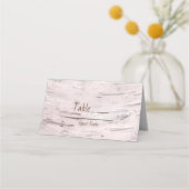 Carte De Placement Numéro de table en bois d'arbre de bouleau blanc r (Dos)