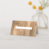 Carte De Placement Numéro de table en planches de ferme en bois rusti (Dos)