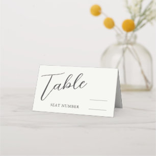 Carte De Placement Numéro de table et de chaise de mariage en ivoire