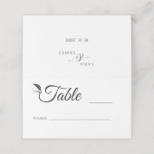Carte De Placement Numéro de table mariage (Extérieur déplié)