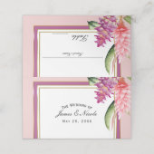 Carte De Placement Numéro de table Orchidée Fleurie Tropicale Violet  (Extérieur déplié)