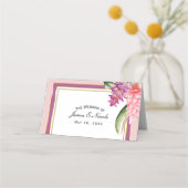 Carte De Placement Numéro de table Orchidée Fleurie Tropicale Violet  (Devant)