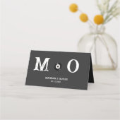 Carte De Placement Numéro de table vinyle noir et blanc rétro (Dos)