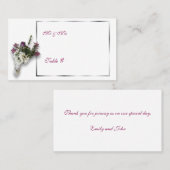 Carte De Placement Numéro du tableau mariage Heather and Lace (Devant / Derrière)