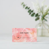 Carte De Placement Numéros de table Fleurs roses (Debout devant)