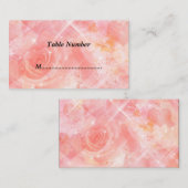 Carte De Placement Numéros de table Fleurs roses (Devant / Derrière)