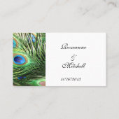 Carte De Placement Numéros de table Paon Classique (Dos)