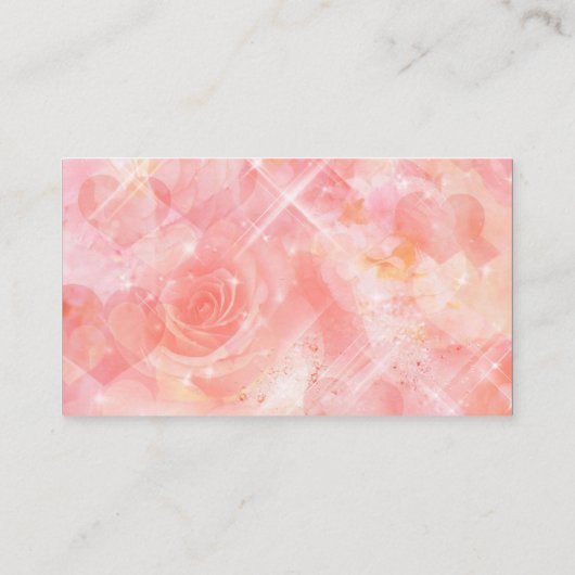 Carte De Placement Numéros de tableau Fleurs roses (Dos)