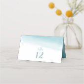 Carte De Placement Numéros de tableau Ombre Bleu Mer Méditerranée (Dos)