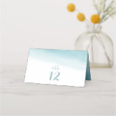 Carte De Placement Numéros de tableau Ombre Bleu Mer Méditerranée (Devant)