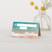 Carte De Placement Ocean Wave, Mariage plage (Devant)