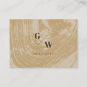 Carte De Placement Ochre Rustic Woodgrain Texture Mariage de automne  (Dos)